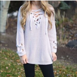 Lace up Sweater